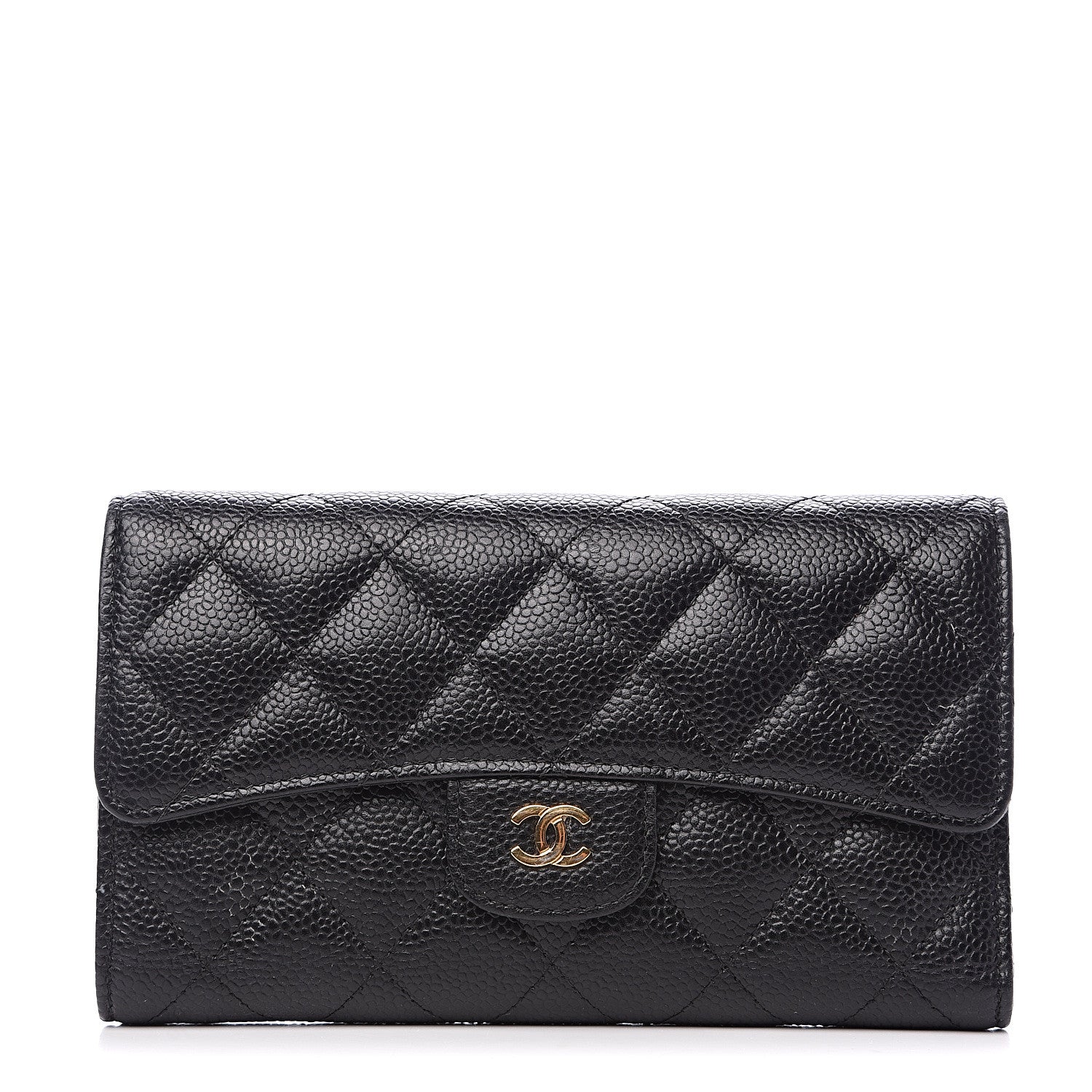 Chanel Caviar Quilted Large Flap Wallet Black 1 of 11