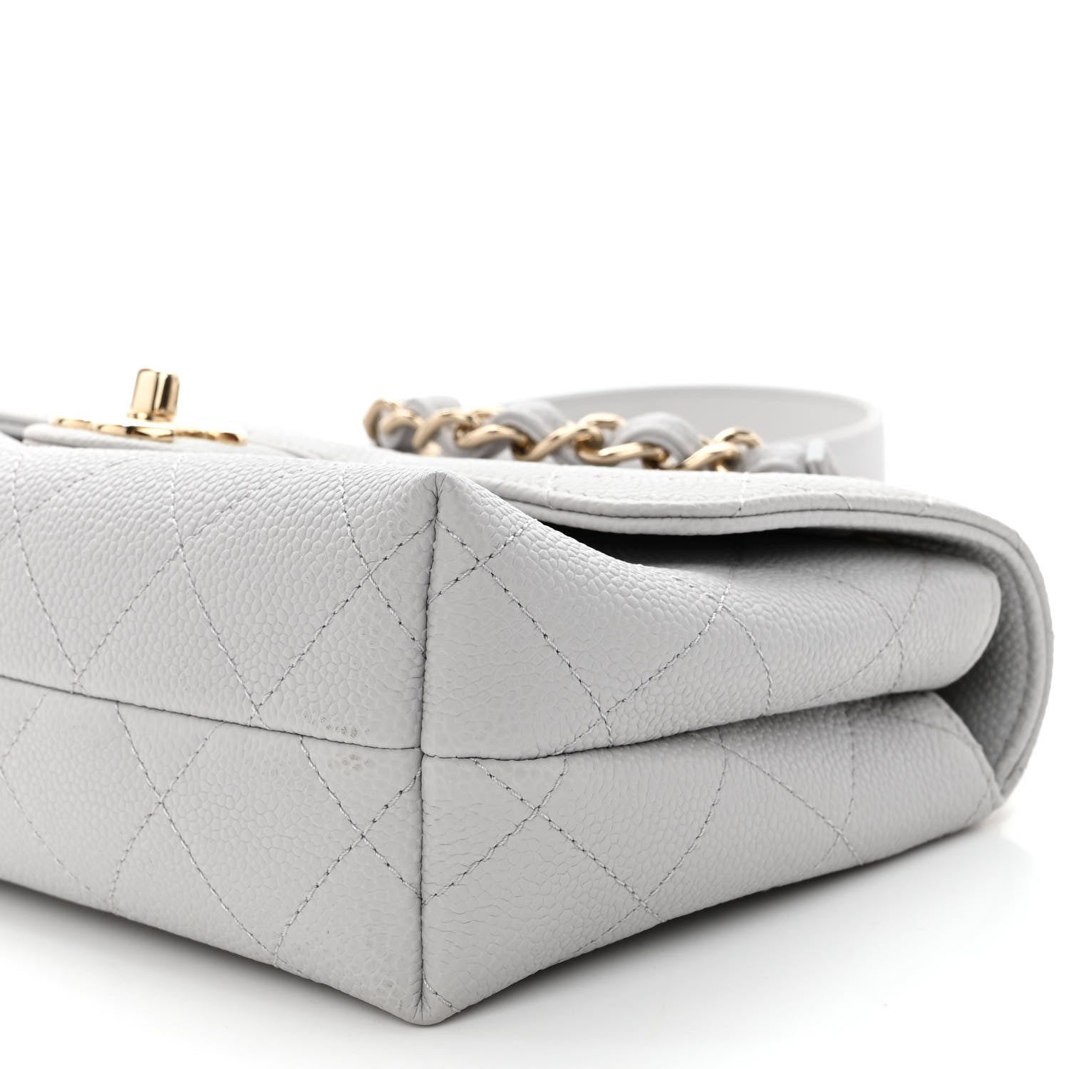 Chanel Caviar Quilted Small City Walk Flap Light Grey 10 of 10
