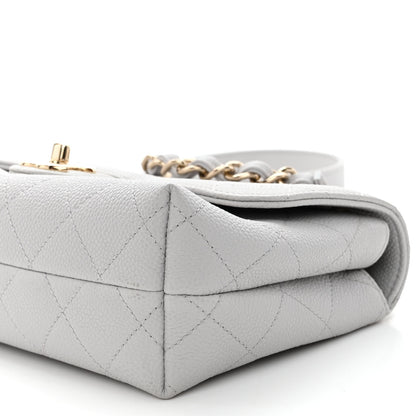 Chanel Caviar Quilted Small City Walk Flap Light Grey 10 of 10