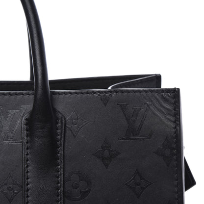 Louis Vuitton Monogram Cuir Plume Very Tote MM Black 8 of 10