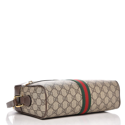 Gucci GG Supreme Monogram Web Small Ophidia Shoulder Bag Brown 4 of 8