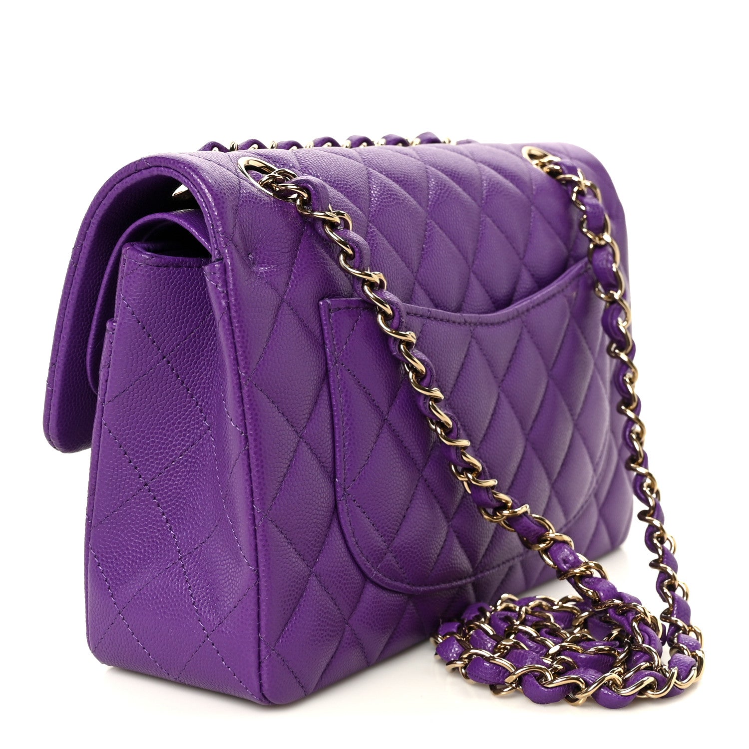 Chanel Caviar Quilted Small Double Flap Purple 3 of 12