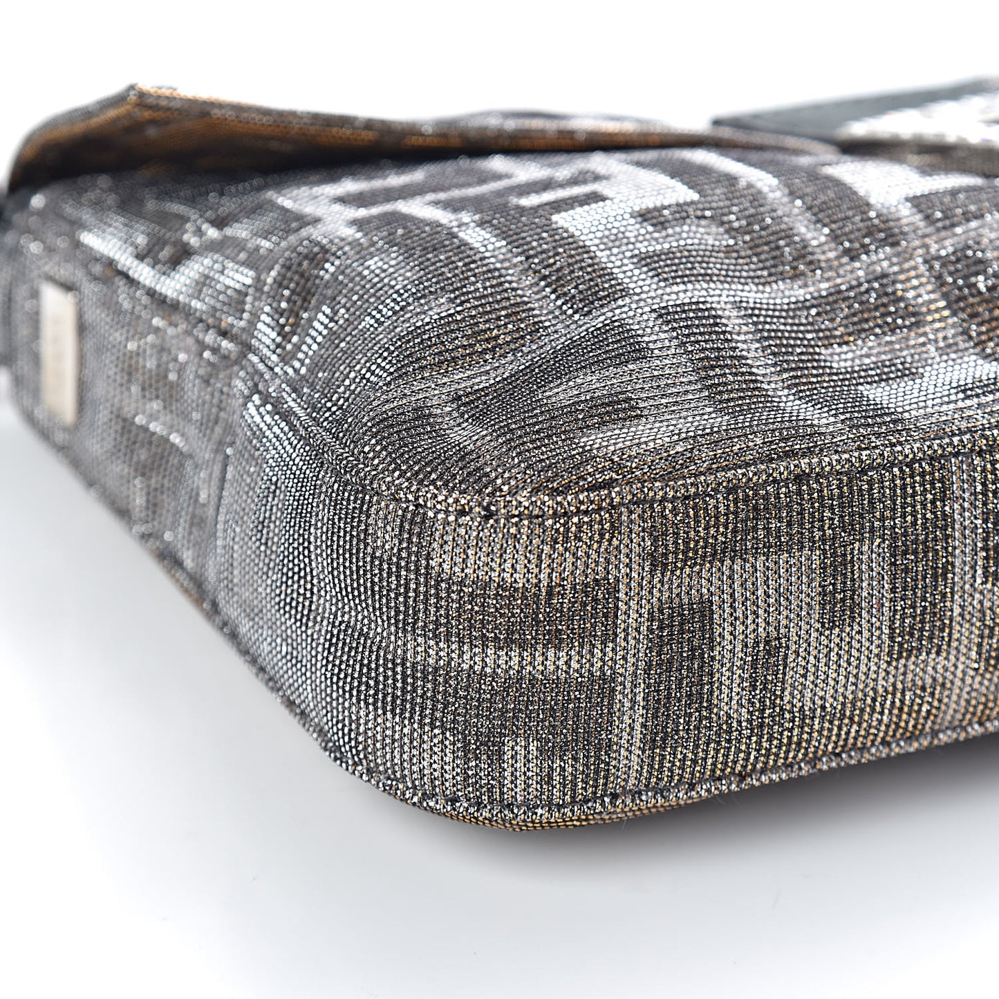 Metallic Lurex Zucca Vitello Baguette Oro Argento