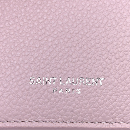 Saint Laurent Grained Calfskin 5 Fragments Zip Pouch Card Holder Pale Pink 20 of 20