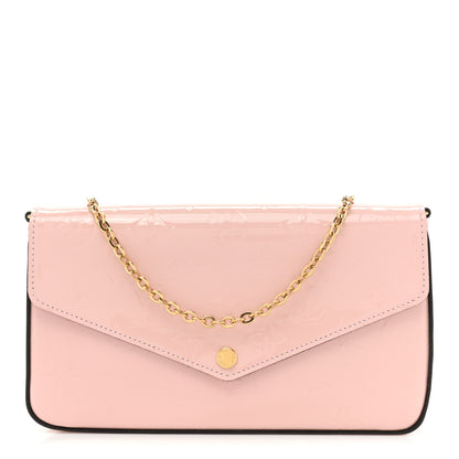 Louis Vuitton Vernis Felicie Chain Wallet Rose Ballerine 2 of 11