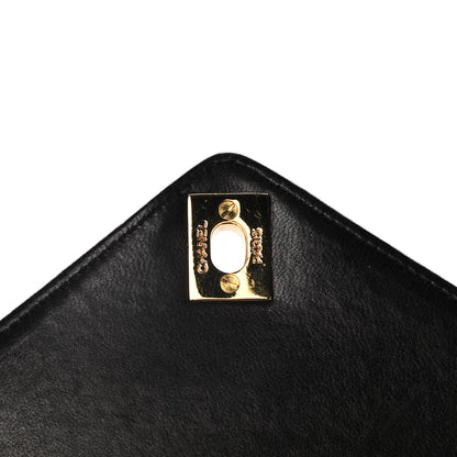 Chanel Lambskin Quilted Chevron Small Single Flap Black 16 of 19