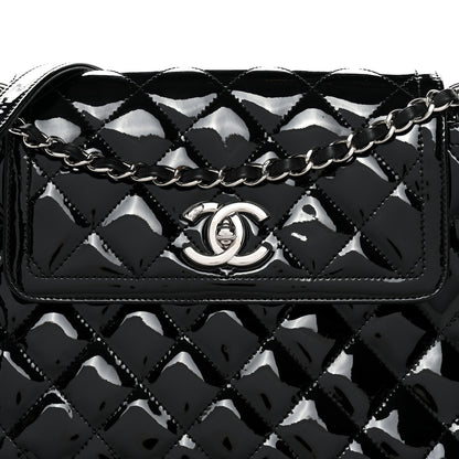Chanel Patent Quilted Large Coco Shine Accordion Flap Black 8 of 10