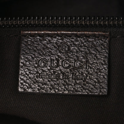 Gucci Monogram Web Medium Half Moon Hobo Dark Brown 6 of 14