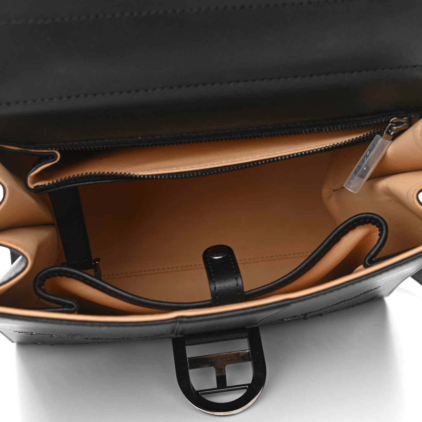 Calfskin MM L'Humour Brillant Satchel Black