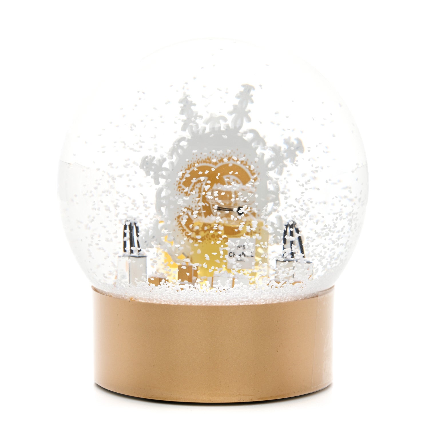 Chanel Glass N°5 Perfume Bottle Snow Globe 2 of 8