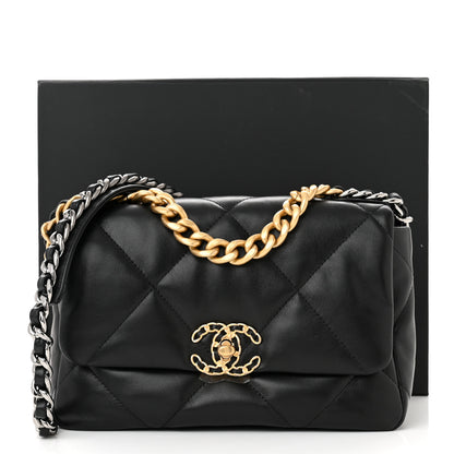 Chanel Lambskin Quilted Medium Chanel 19 Flap Black 11 of 11