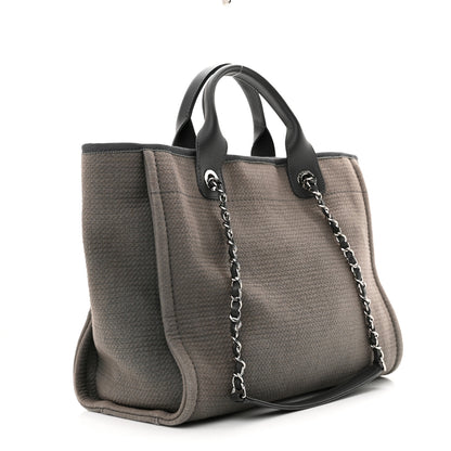 Chanel Mixed Fibers Small Deauville Tote Grey 3 of 11