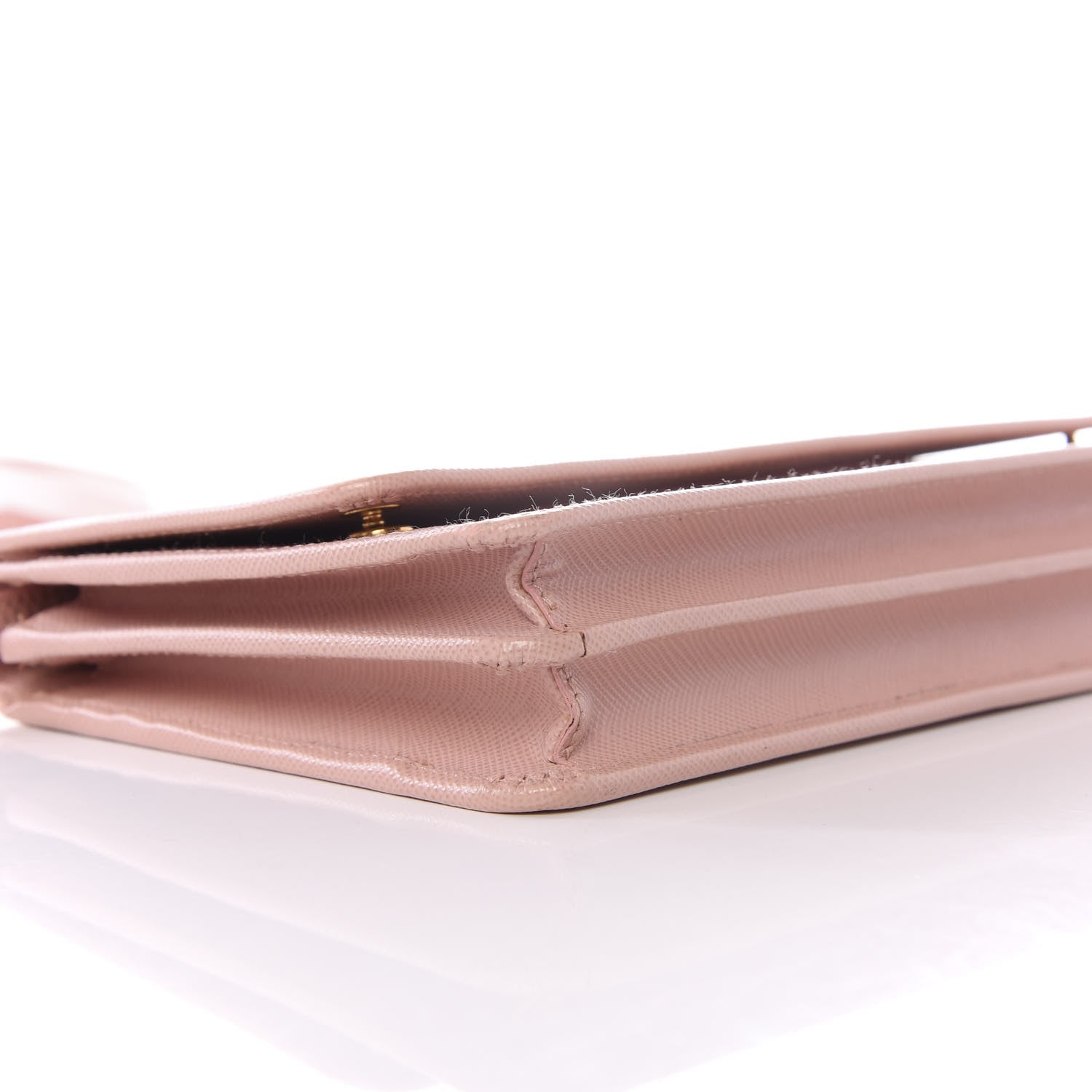 Prada Saffiano Metal Flap Wallet with Strap Orchidea 6 of 10