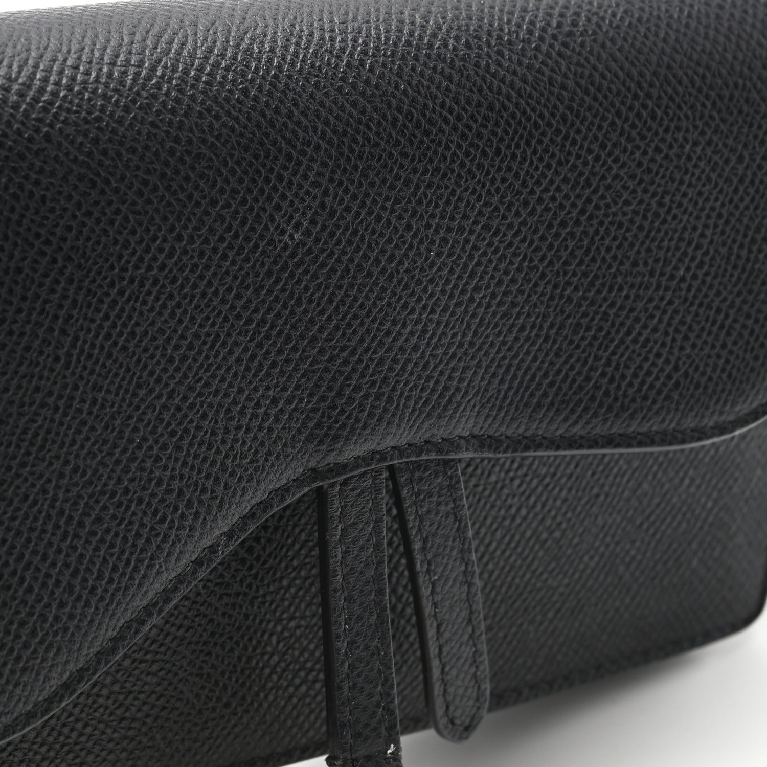 Christian Dior Grained Calfskin Saddle Belt Bag Black 9 of 9