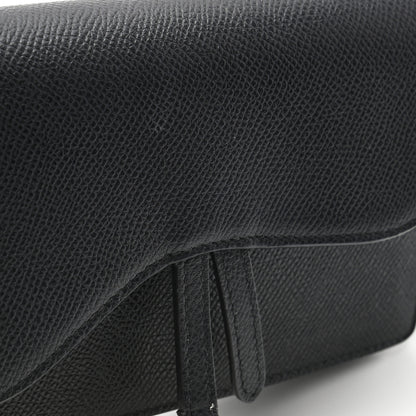 Christian Dior Grained Calfskin Saddle Belt Bag Black 9 of 9