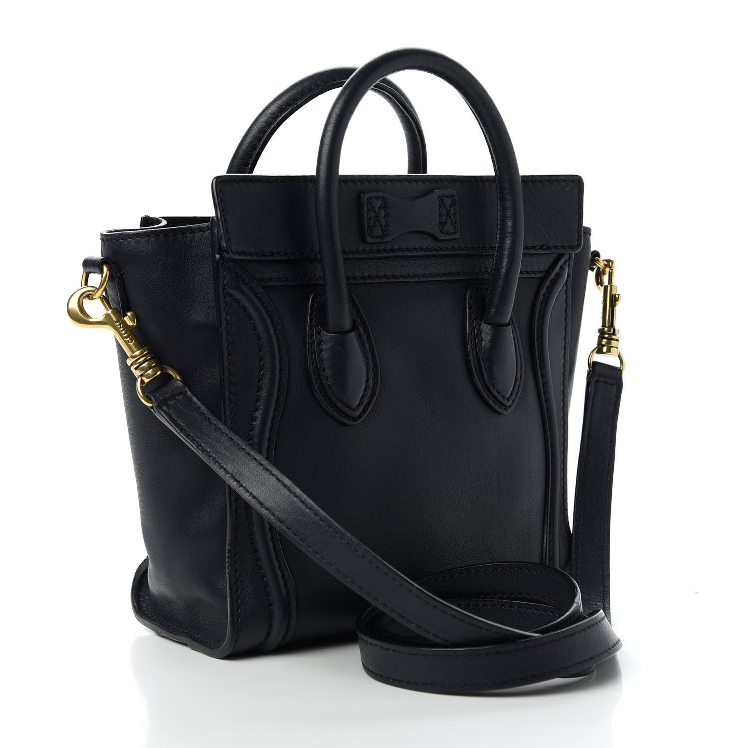 Celine Smooth Calfskin Nano Luggage Black 3 of 10