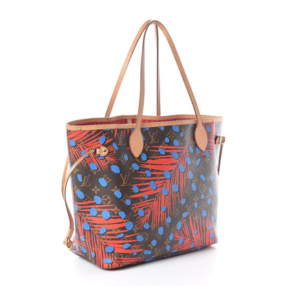 Louis Vuitton Monogram Jungle Dots Neo Neverfull MM Coquelicot Denim 3 of 8