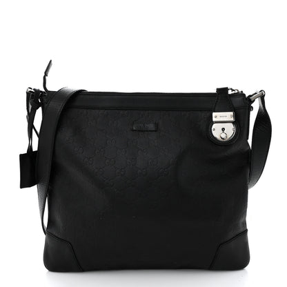 Gucci Guccissima GG Messenger Bag Black 1 of 15