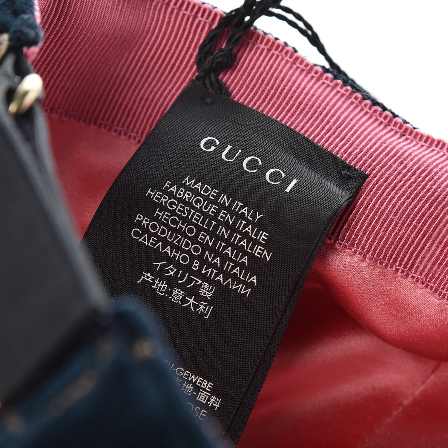 Gucci Velvet GG Monogram Baseball Hat S Blue 6 of 6