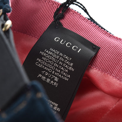 Gucci Velvet GG Monogram Baseball Hat S Blue 6 of 6