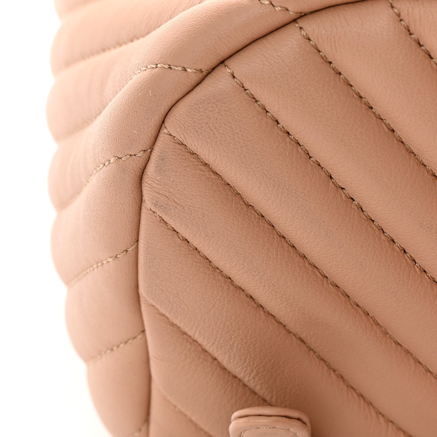Calfskin Chevron Quilted Small Urban Spirit Backpack Beige