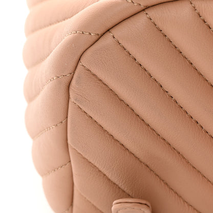 Chanel Calfskin Chevron Quilted Small Urban Spirit Backpack Beige 11 of 16