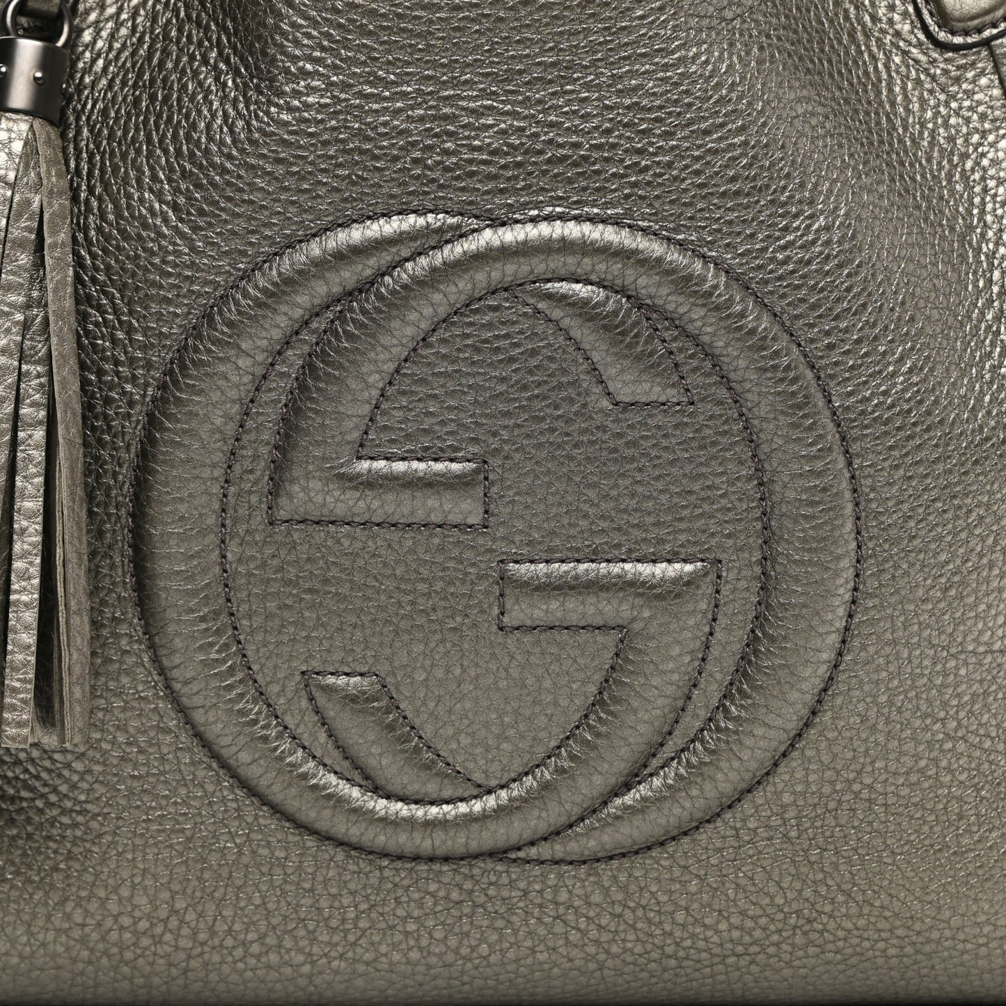 Metallic Cellarius Calfskin Medium Soho Shoulder Bag Sasso