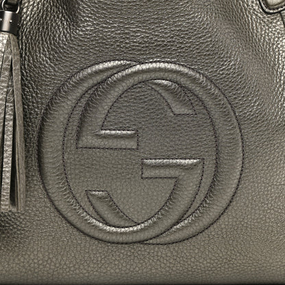 Gucci Metallic Cellarius Calfskin Medium Soho Shoulder Bag Sasso 8 of 10