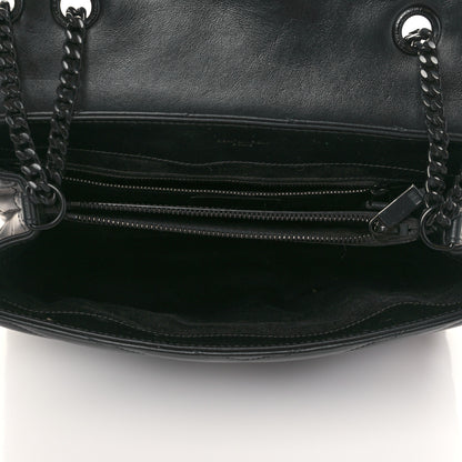 Saint Laurent Calfskin Y Quilted Monogram Medium Loulou Chain Satchel Black 4 of 5