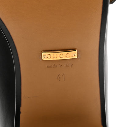 Gucci Betis Glamour Calfskin Web Pearl Embellished Peyton 35mm Loafer Pumps 36 Black 8 of 15