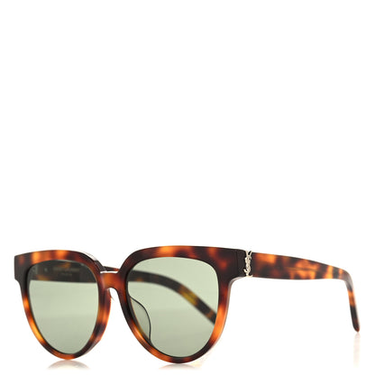 Saint Laurent Acetate Round Sunglasses SL M28/F Tortoise 1 of 7
