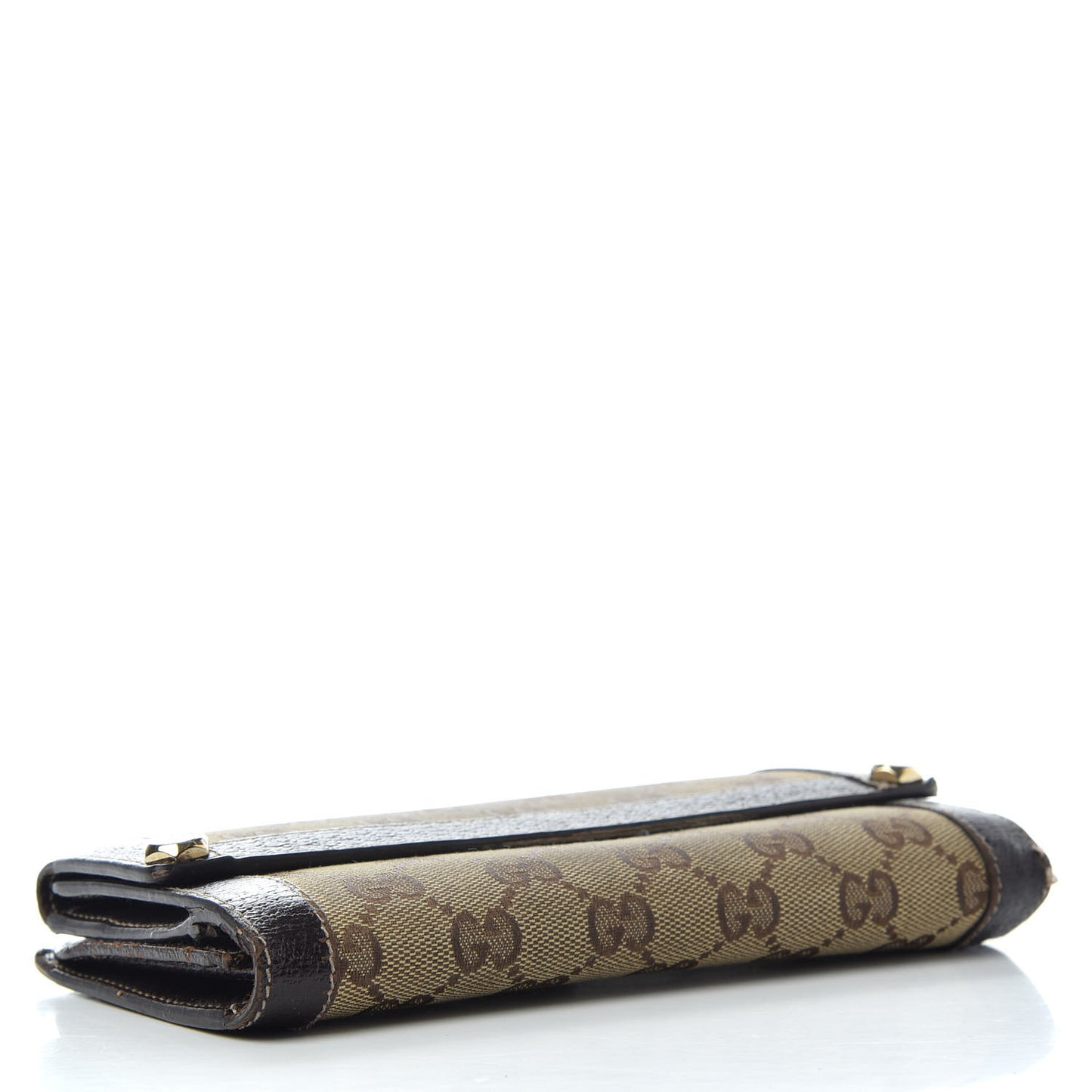 Crystal Monogram Continental Charmy Wallet Brown