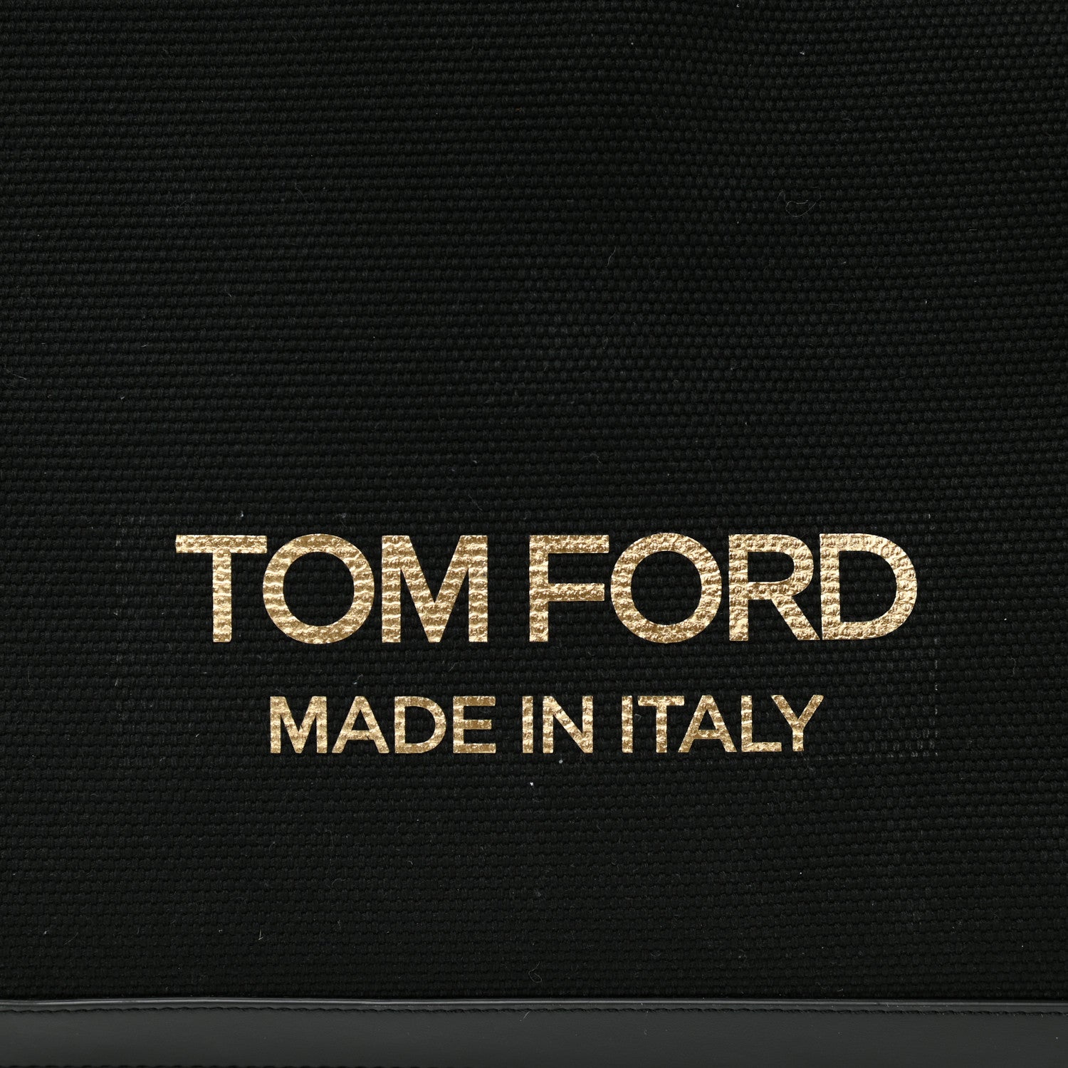 Tom Ford Canvas Calfskin Logo Tote Black 6 of 10