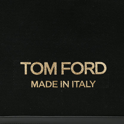 Tom Ford Canvas Calfskin Logo Tote Black 6 of 10
