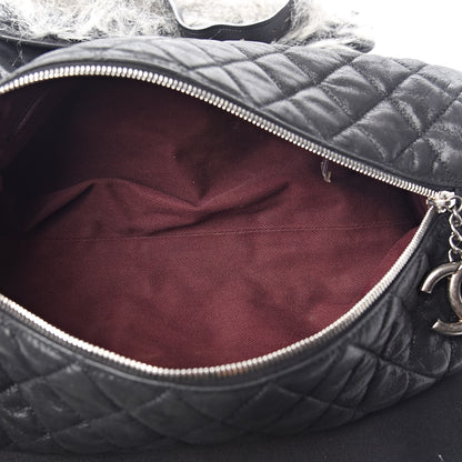 Chanel Iridescent Calfskin Fantasy Fur Backpack Grey 6 of 13