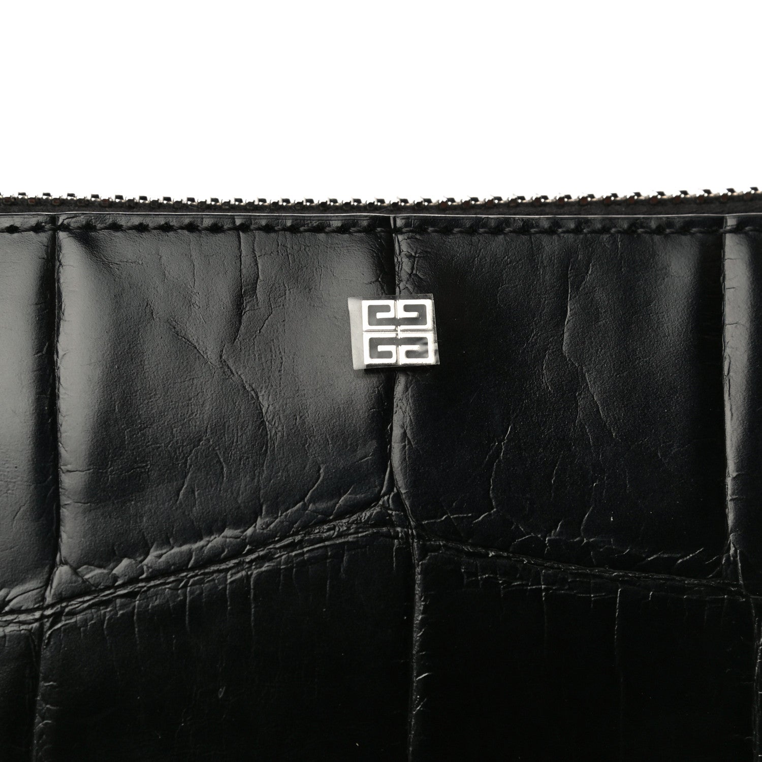 Givenchy Calfskin Crocodile Embossed Antigona U Crossbody Bag Black 12 of 12