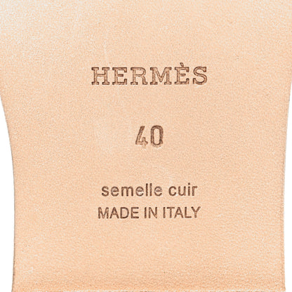 Hermes Epsom Oran Sandals 40 Etoupe 6 of 9
