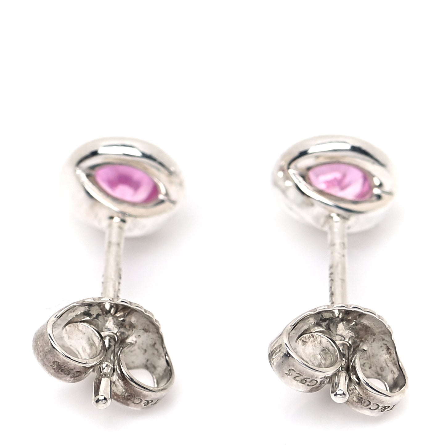 Sterling Silver Pink Sapphire Elsa Peretti Color By The Yard Earrings