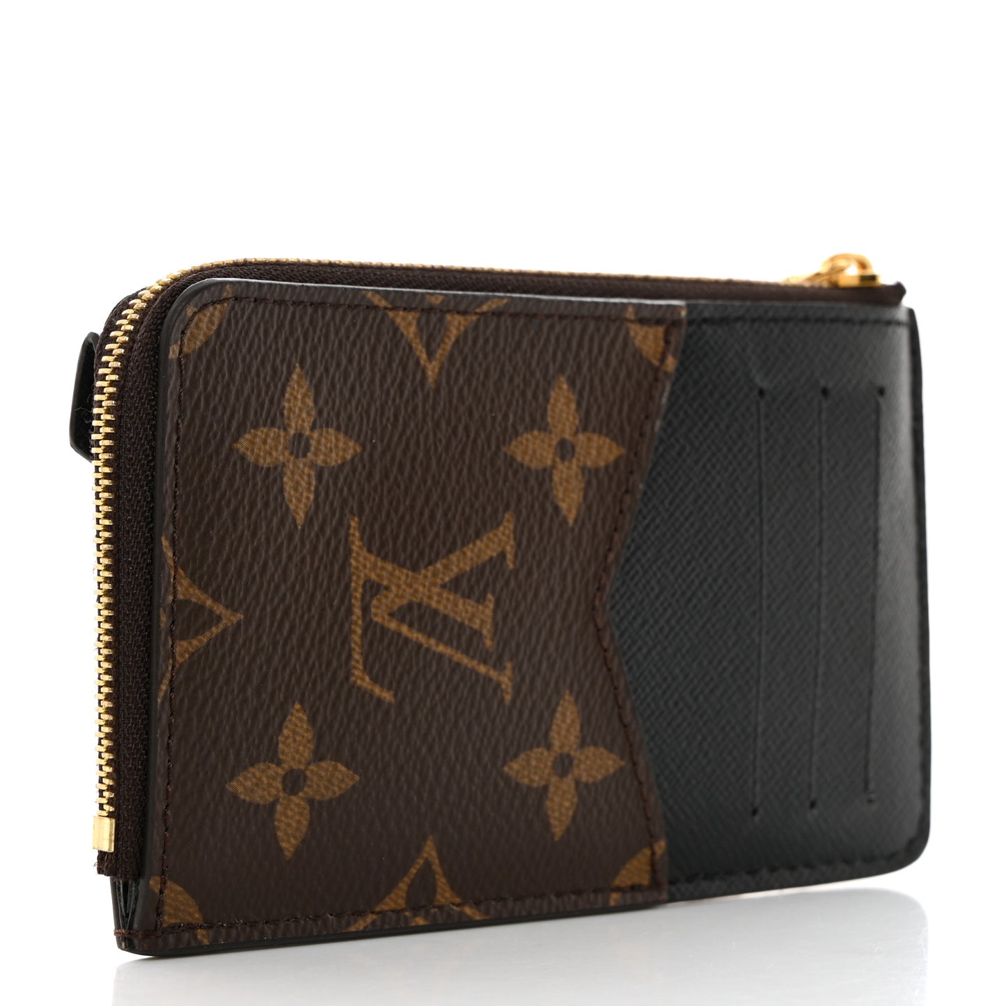 LOUIS VUITTON Monogram Recto Verso Card Holder Black