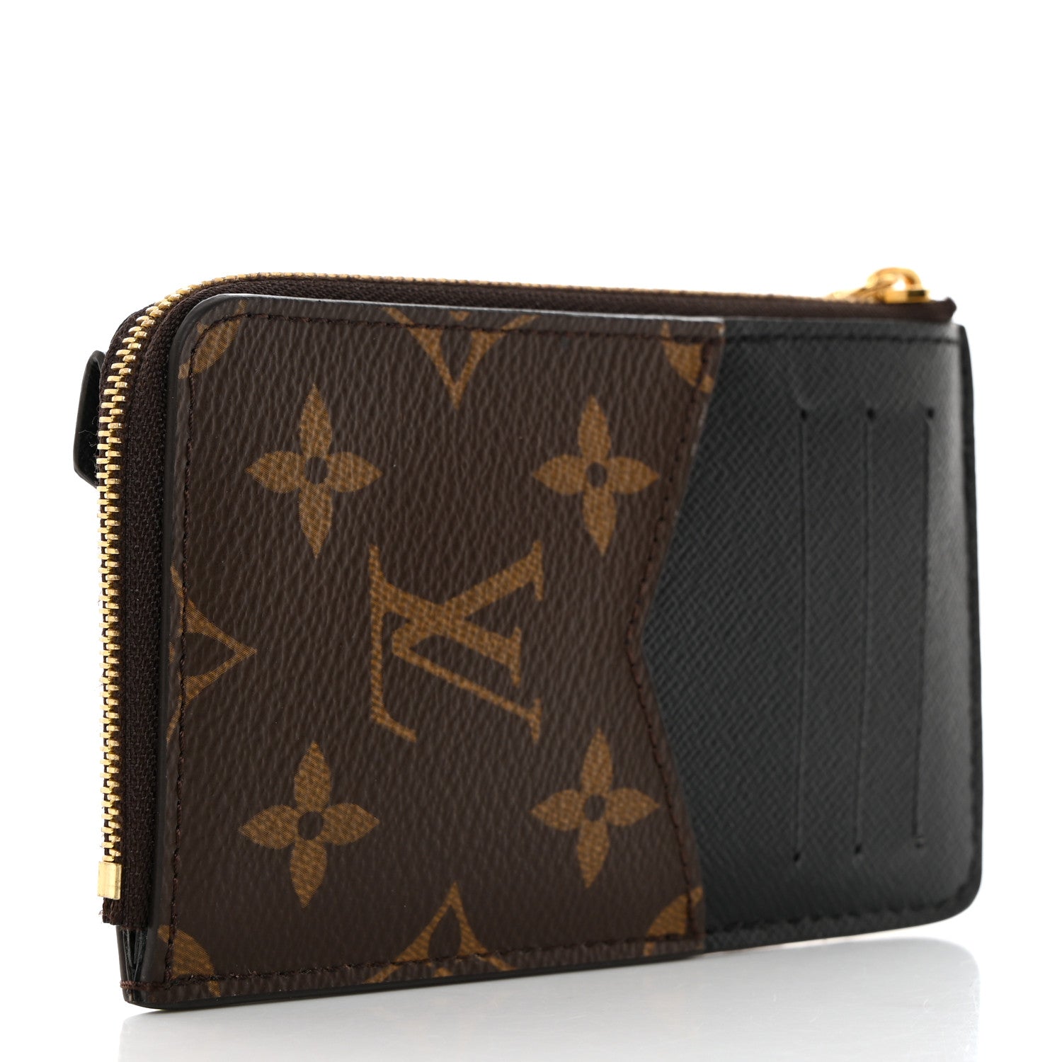 Louis Vuitton LOUIS VUITTON Monogram Recto Verso Card Holder Black 3 of 7