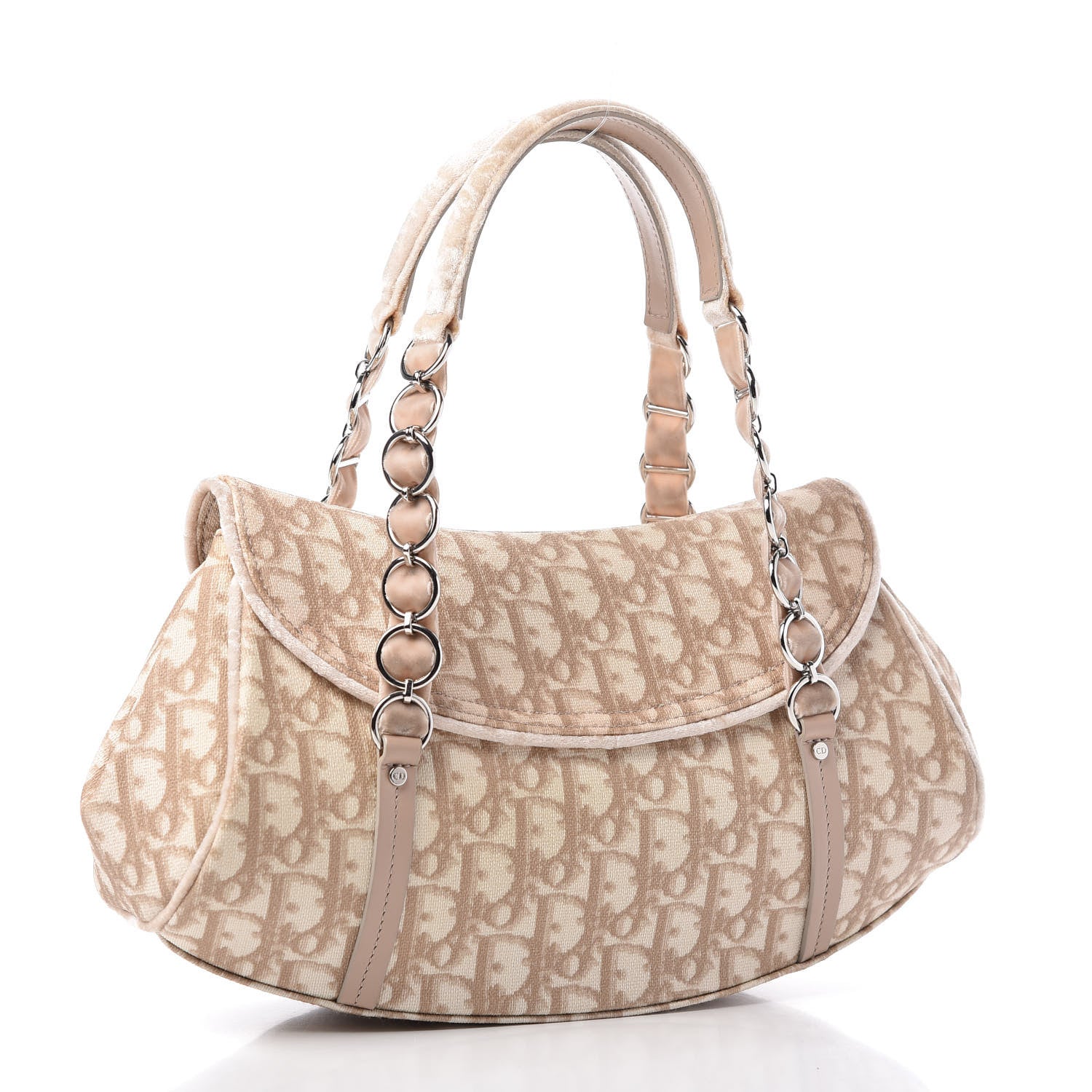 Christian Dior Monogram Romantique Trotter Bag Beige 3 of 9