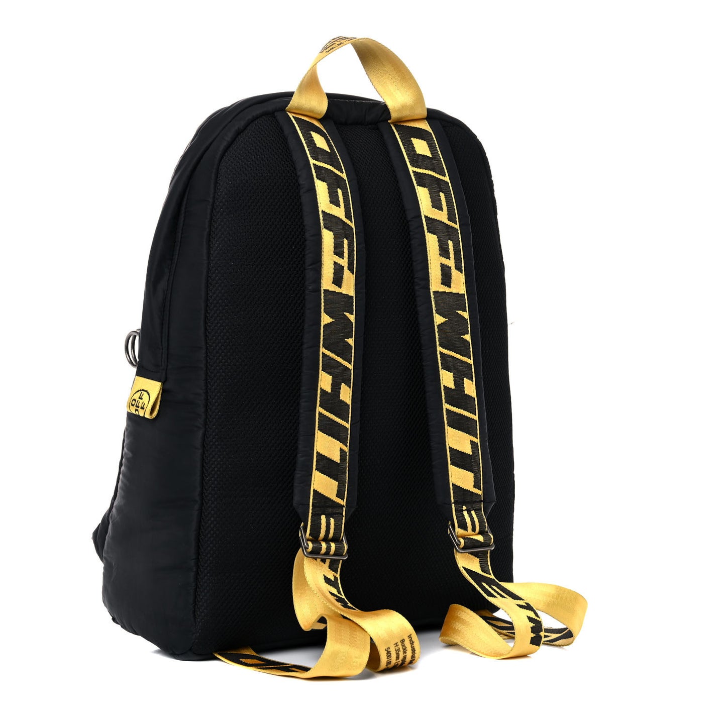 Nylon Industrial Puffy Backpack Black