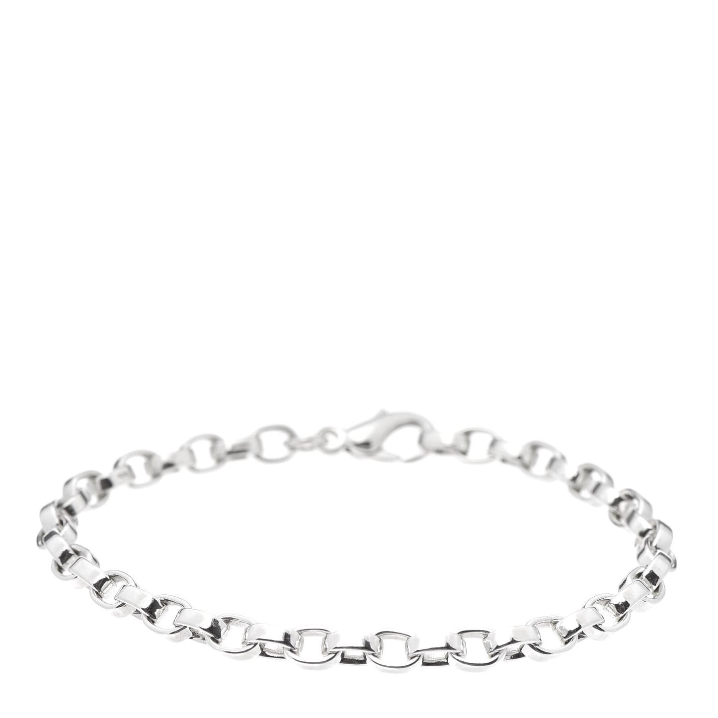 Sterling Silver Round Chain Link Bracelet