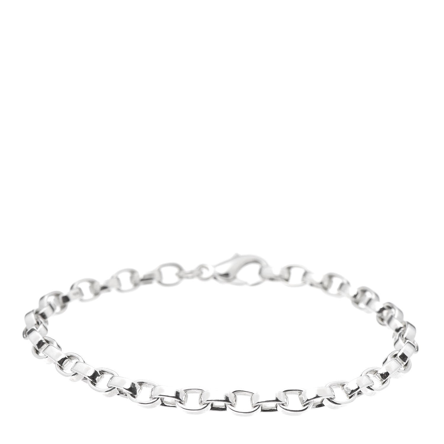 Tiffany Sterling Silver Round Chain Link Bracelet 2 of 8