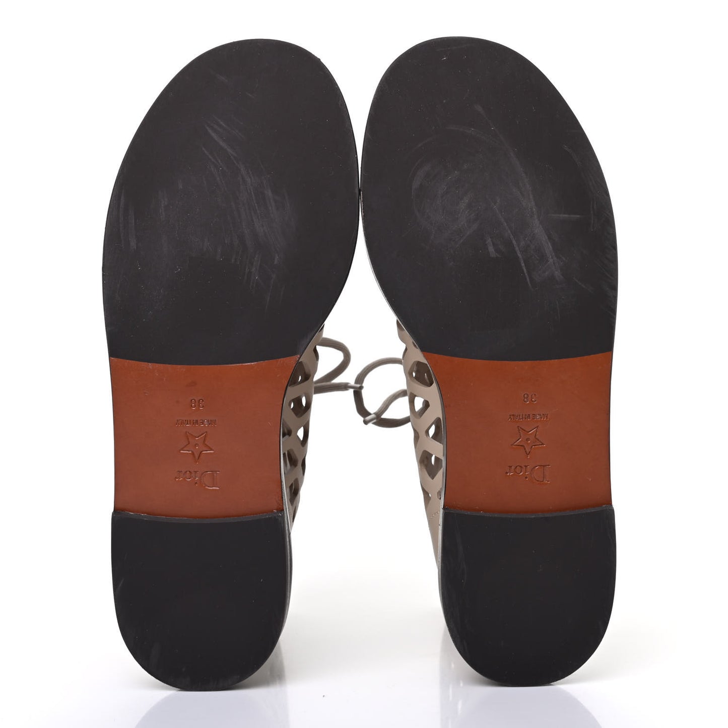 Calfskin D-Trap Sandals 38 Corde