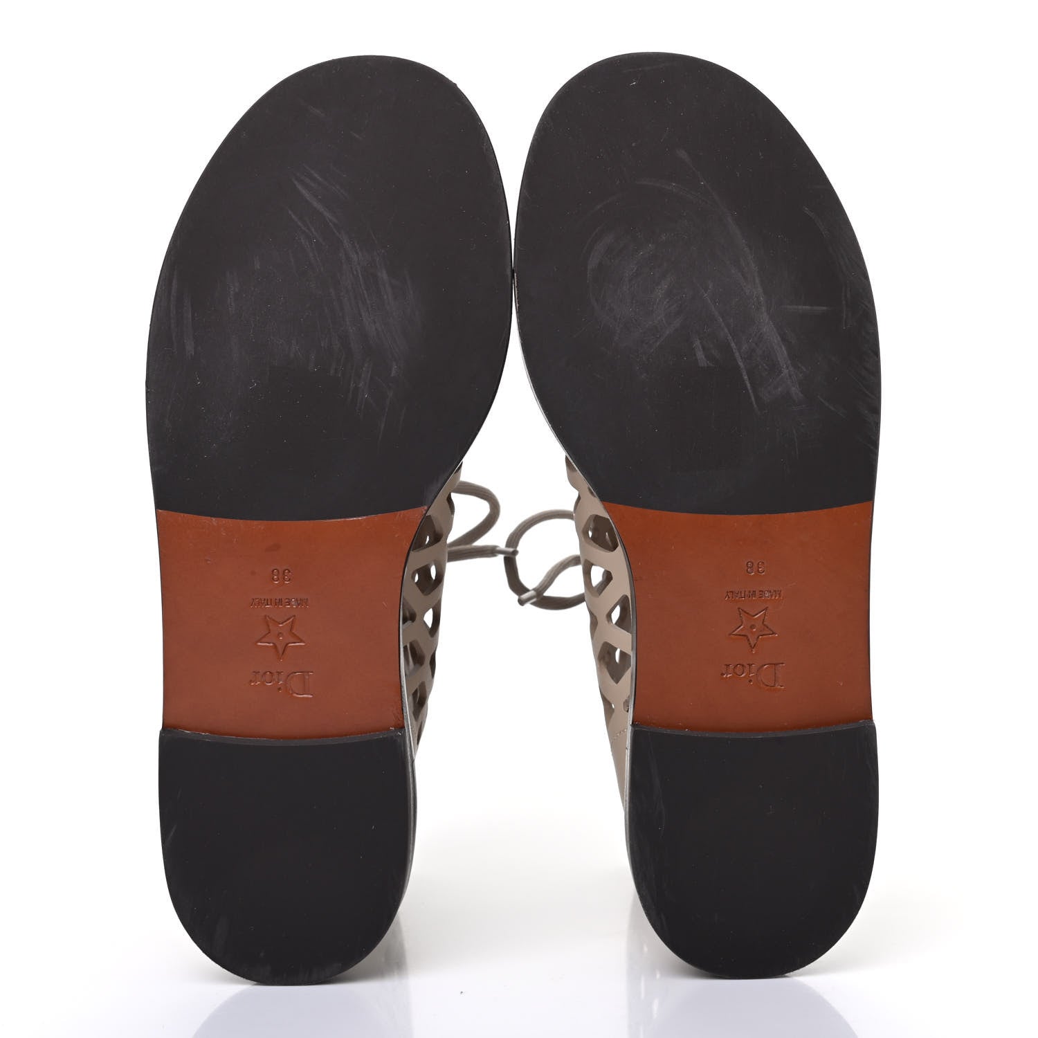 Christian Dior Calfskin D-Trap Sandals 38 Corde 4 of 4