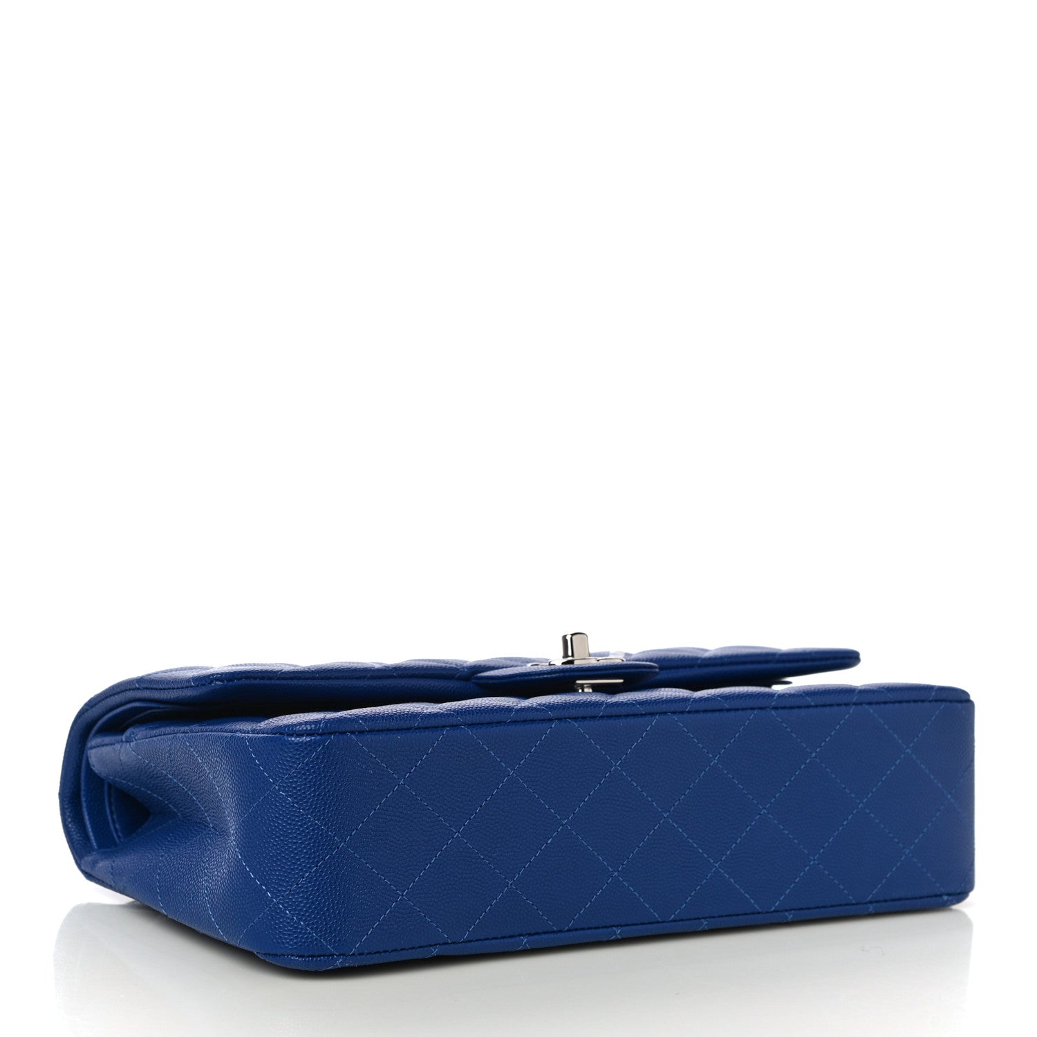 Chanel Caviar Quilted Medium Double Flap Blue 4 of 10