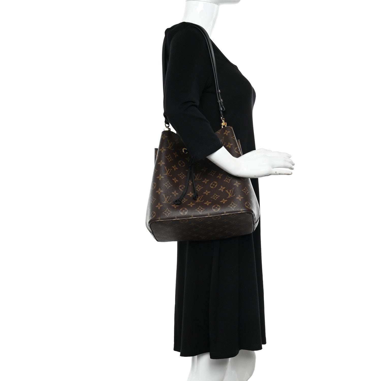 Louis Vuitton Monogram Neonoe MM Black 2 of 10