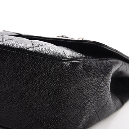 Chanel Caviar Quilted Jumbo Single Flap Black 10 of 11