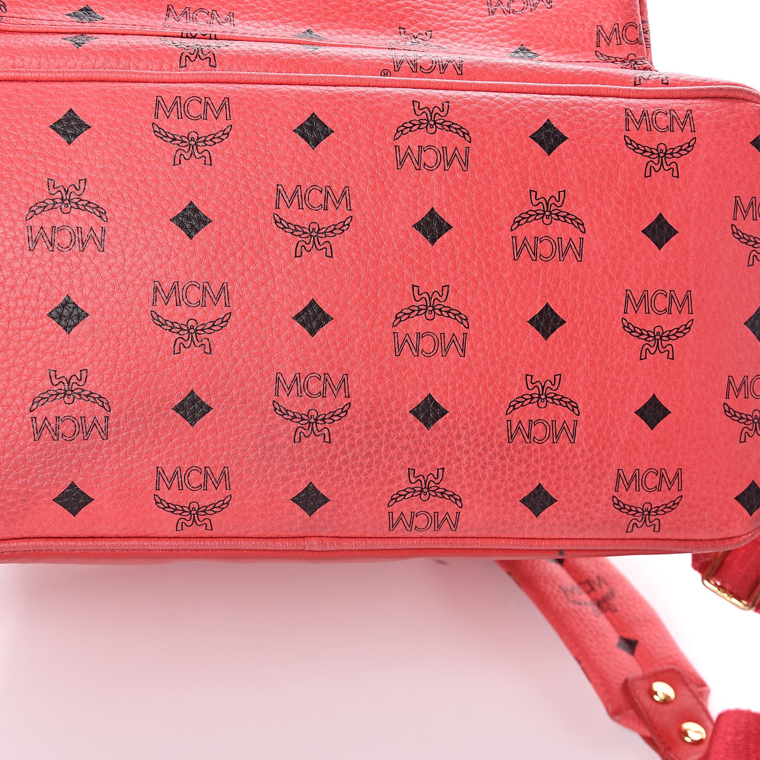 MCM Visetos Studded Medium Stark London Olympic Backpack Corail 10 of 13